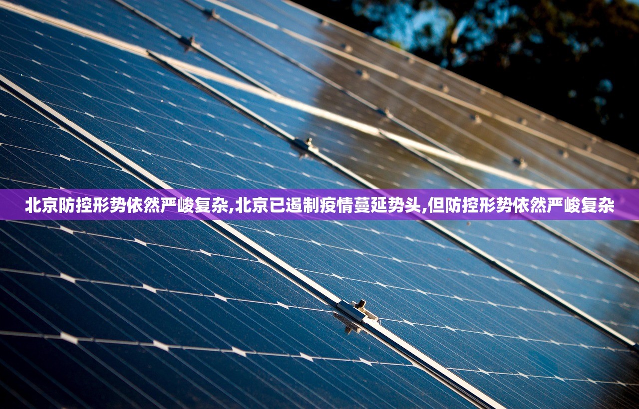 北京防控形势依然严峻复杂,北京已遏制疫情蔓延势头,但防控形势依然严峻复杂